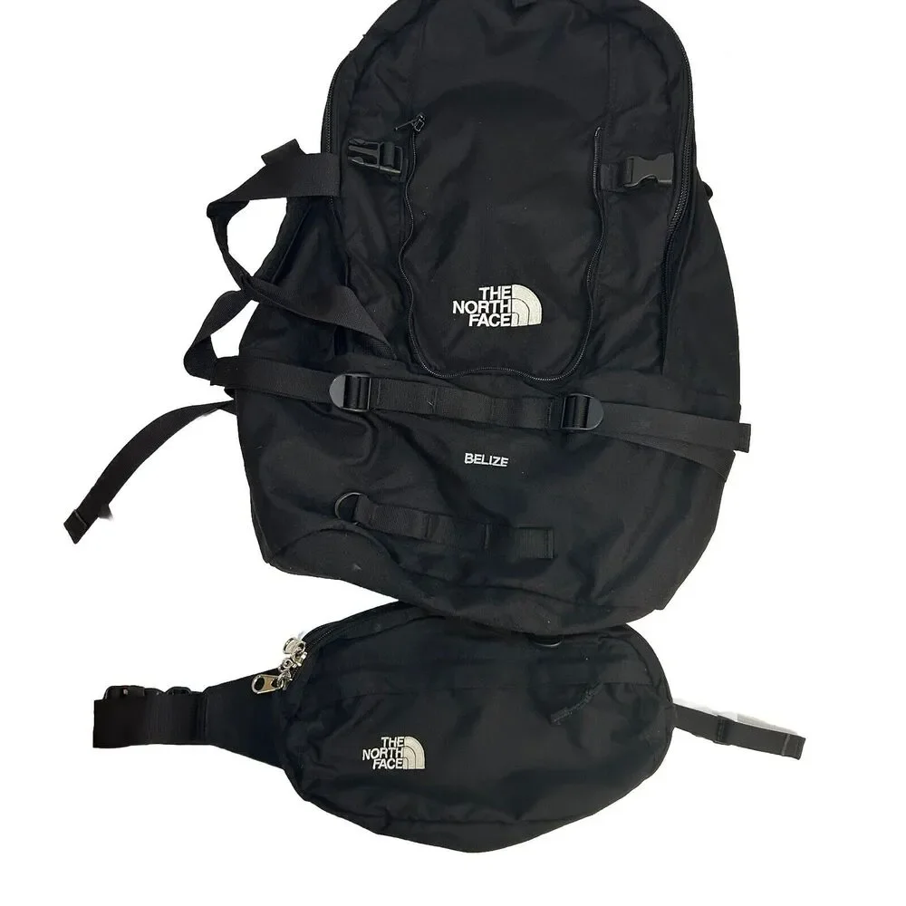 The North Face Belize Black Hiking Backpack W/ Removable Hip Pack